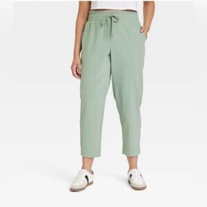 Women's Active Light High-Rise Taper Pants - All In Motion Olive Green XL Long